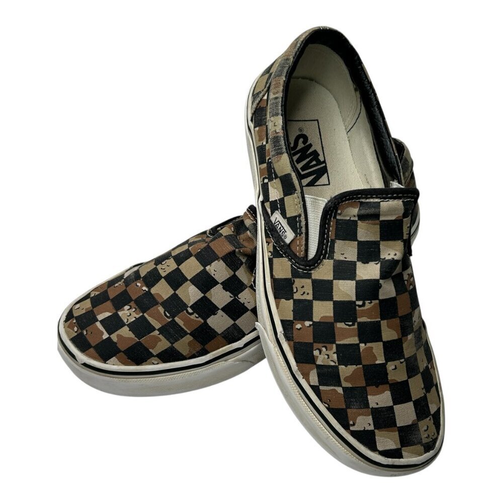 Vans‎ Off The Wall CLASSIC SLIP-ON CAMO DESERT CHECKERBOARD | M-Sz 7.5 W- Sz 9.0